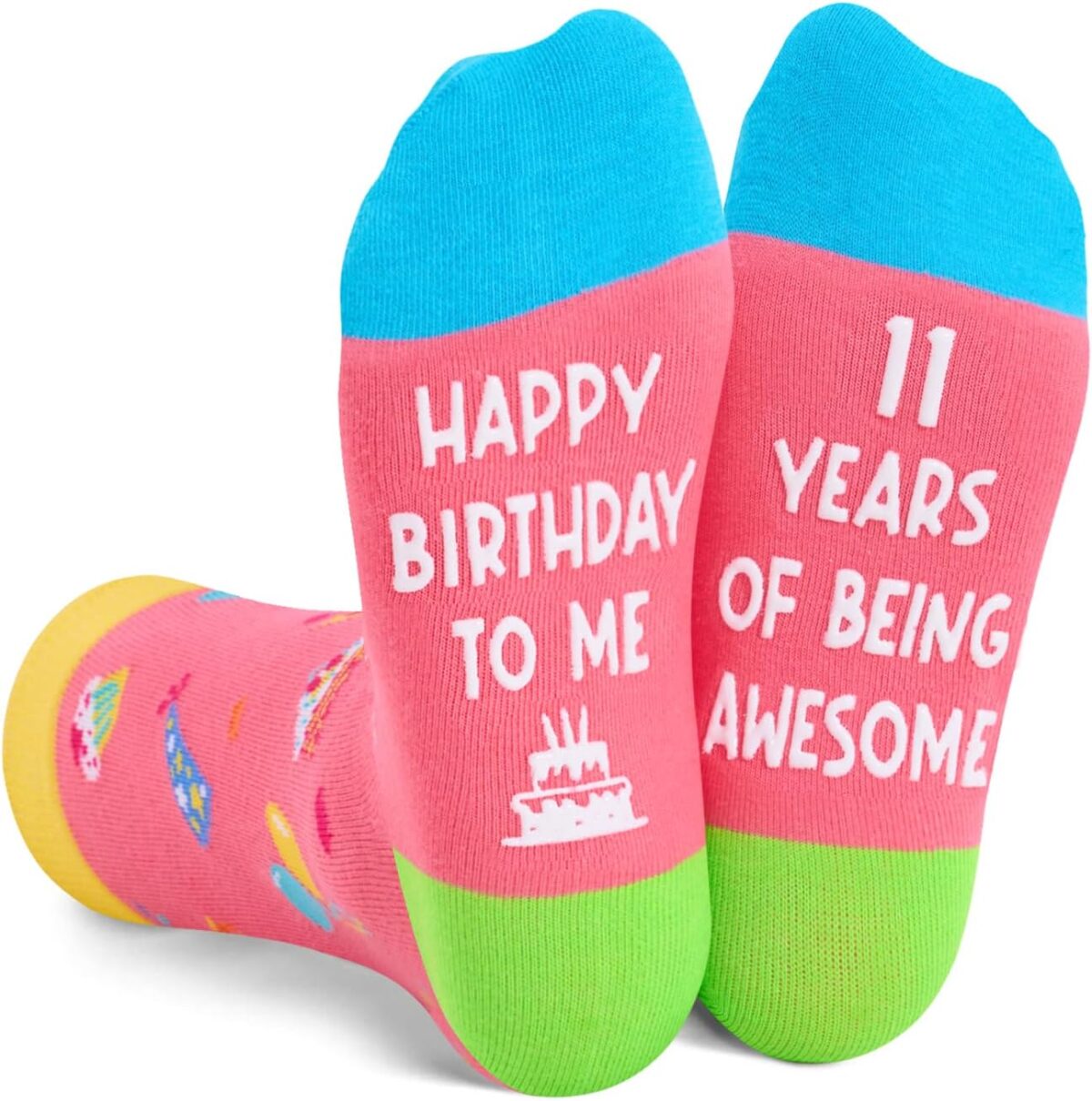 גרביים עם כיתוב ליום הולדת 11